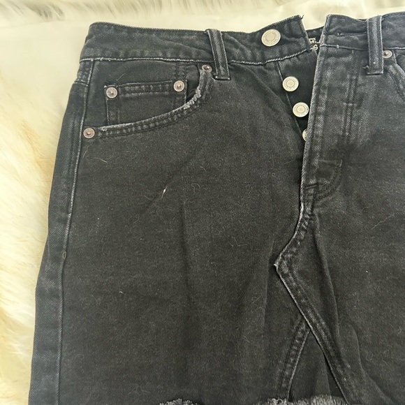 American Eagle Black Jean Skirt Size 2 - Picture 2 of 4